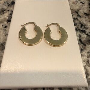 14K Yellow Gold Chunky Huggie Earrings